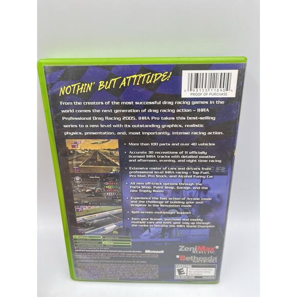 IHRA Professional Drag Racing 2005 (Original Xbox) CIB COMPLETE & TESTED - Picture 2 of 5